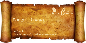 Mangol Csaba névjegykártya