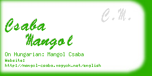 csaba mangol business card